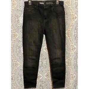Mossimo Denim High Rise Jegging Crop Size 6 Power Stretch Black
